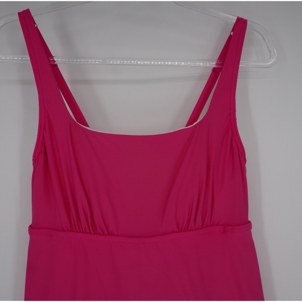 Lands End Womens Tummy Control Square Neck Swim Dress Attached Shorts Size 8 - Picture 5 of 16